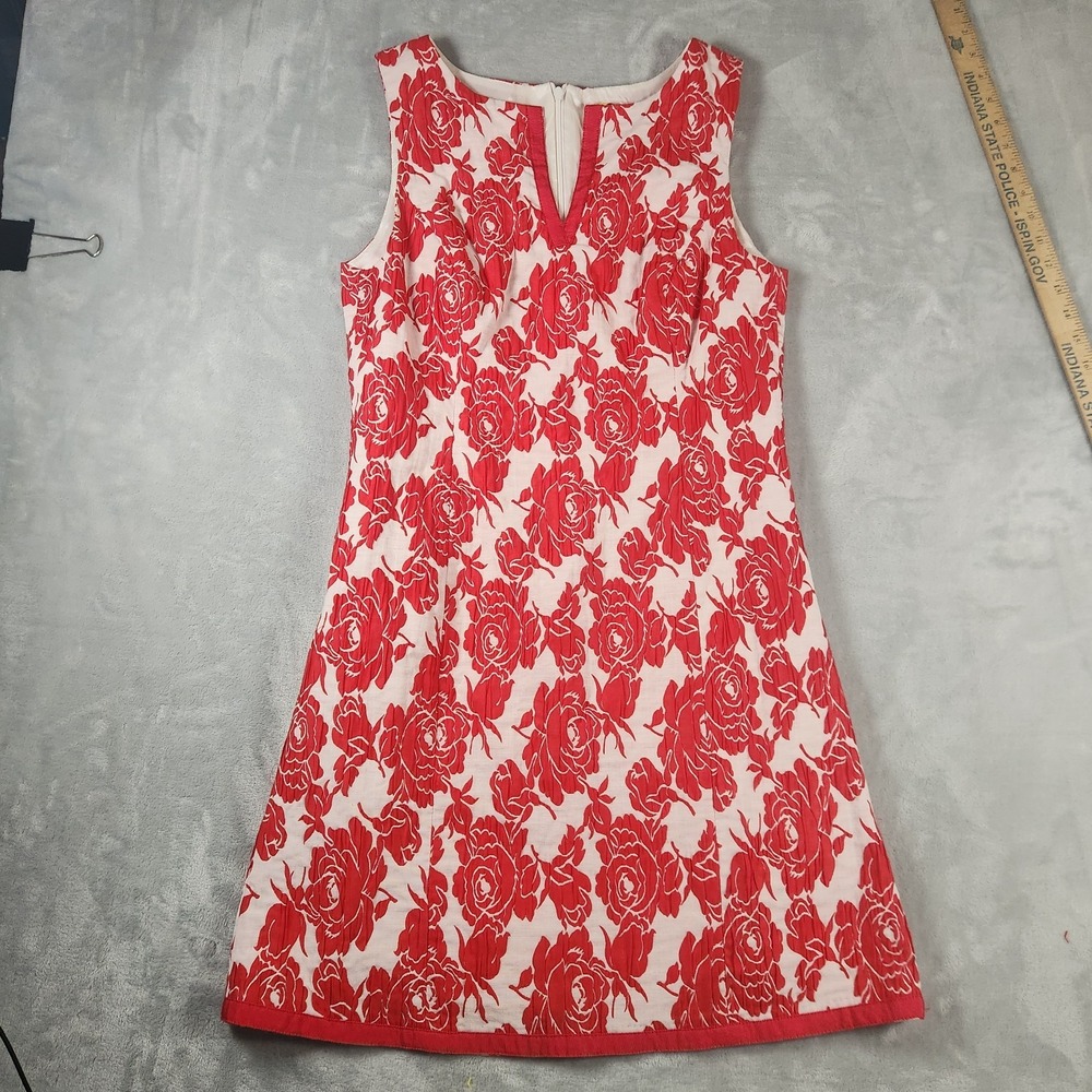 Vintage Helen Wang Pink Rose Floral Midi Dress Classic Retro A-Line Tea Dress 6